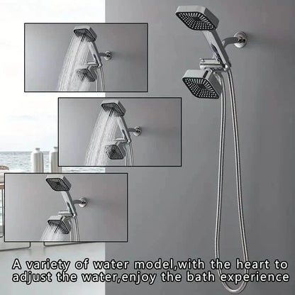 2-in-1 Handheld & Rainfall Shower Head Set with Long Hose and T-Valve DailySale
