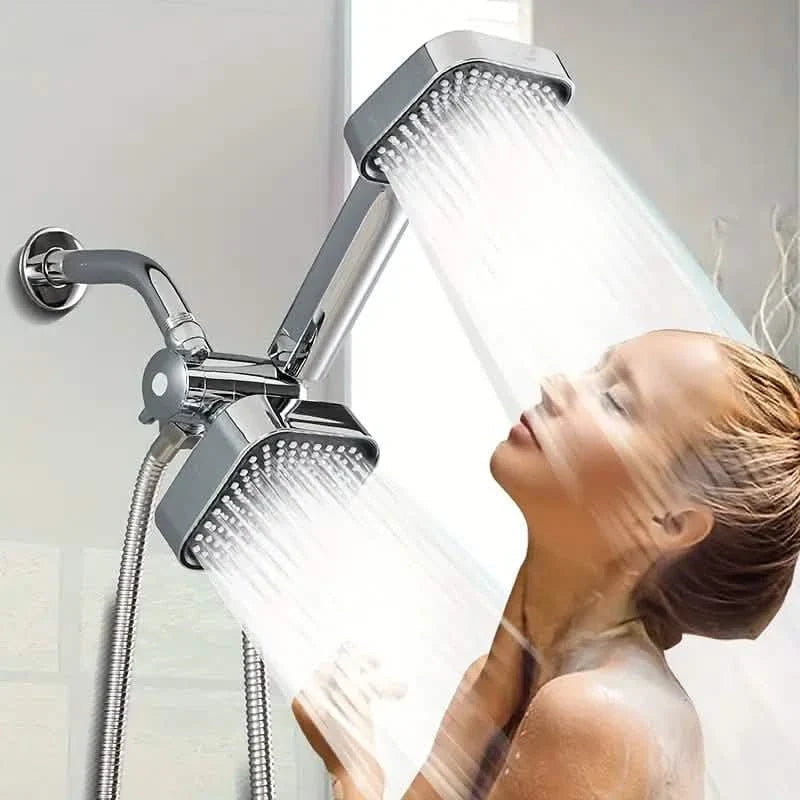 2-in-1 Handheld & Rainfall Shower Head Set with Long Hose and T-Valve DailySale