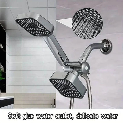2-in-1 Handheld & Rainfall Shower Head Set with Long Hose and T-Valve DailySale