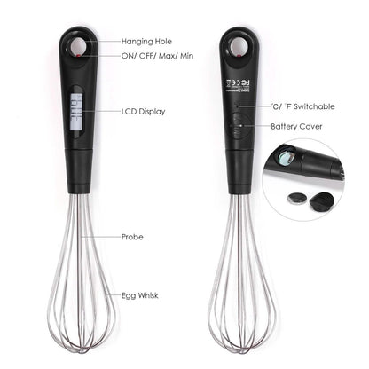 2-in-1 Instant Read Food Thermometer and Egg Whisk DailySale