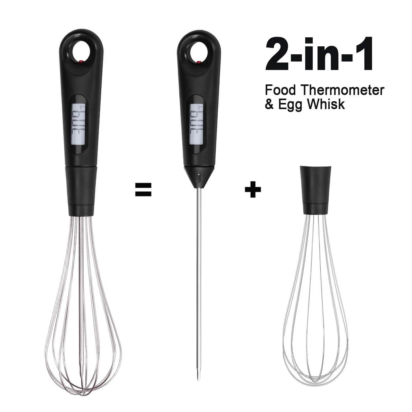 2-in-1 Instant Read Food Thermometer and Egg Whisk DailySale
