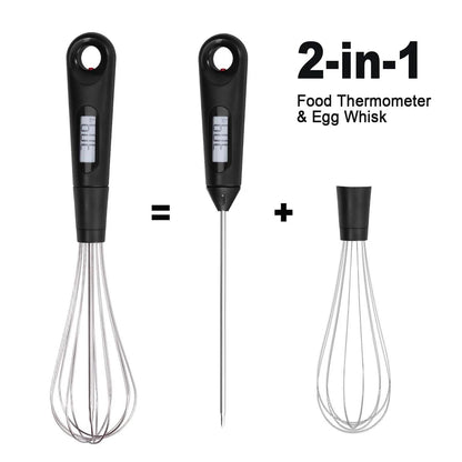 2-in-1 Instant Read Food Thermometer and Egg Whisk DailySale