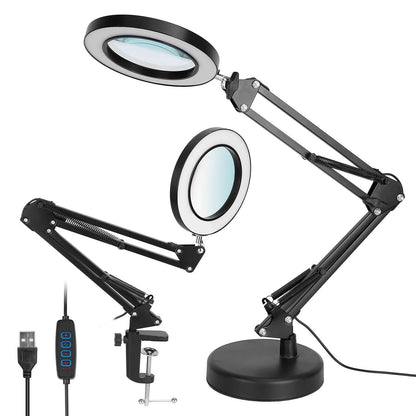 2-in-1 LED Magnifier Desk Lamp with 8x Magnifying Glass DailySale