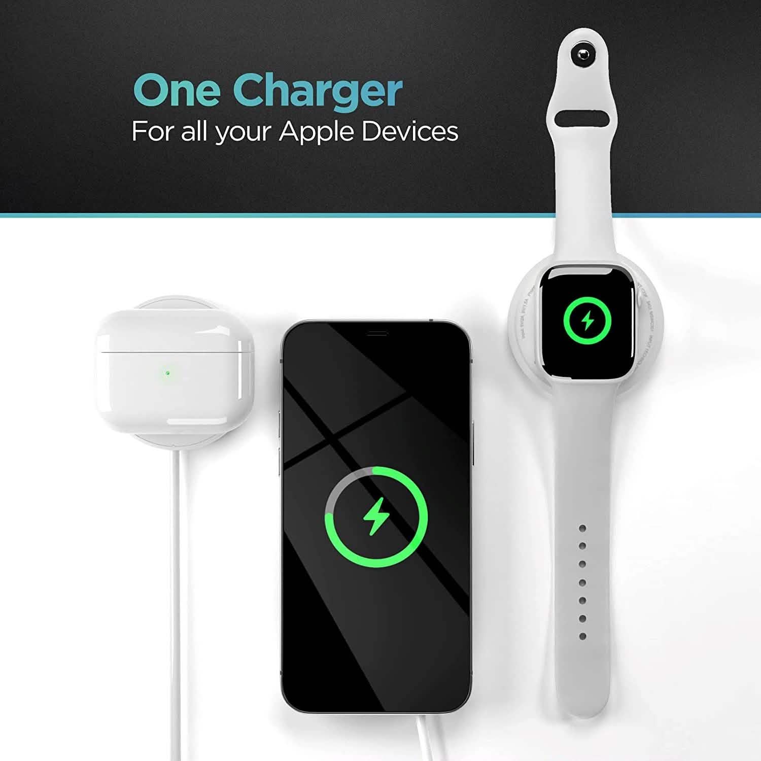 2-in-1 Magnetic Wireless Charger for Both Apple Watch and iPhone DailySale