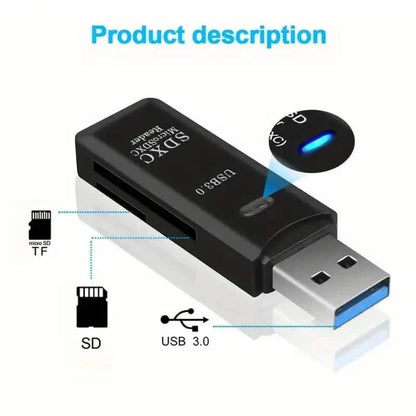 2-in-1 Multi Card Reader USB 3.0 Micro SD TF Card Memory Flash Drive Adapter DailySale