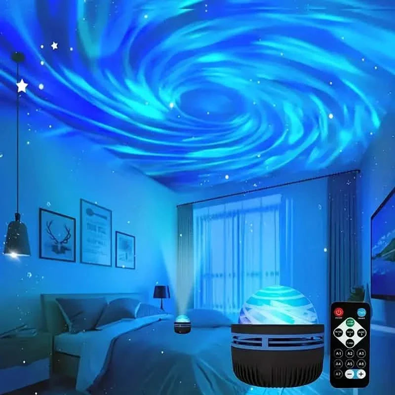 2-in-1 Northern Lights and Ocean Wave Projector with Enchanting Starry Sky Lights DailySale