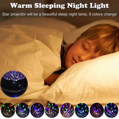 2-in-1 Ocean Star Night Light Projector Lamp 360 Degree Rotating DailySale