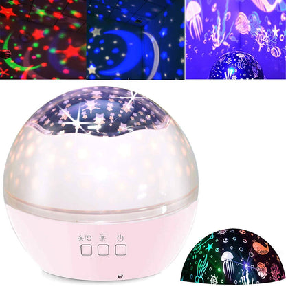 2-in-1 Ocean Star Night Light Projector Lamp 360 Degree Rotating DailySale