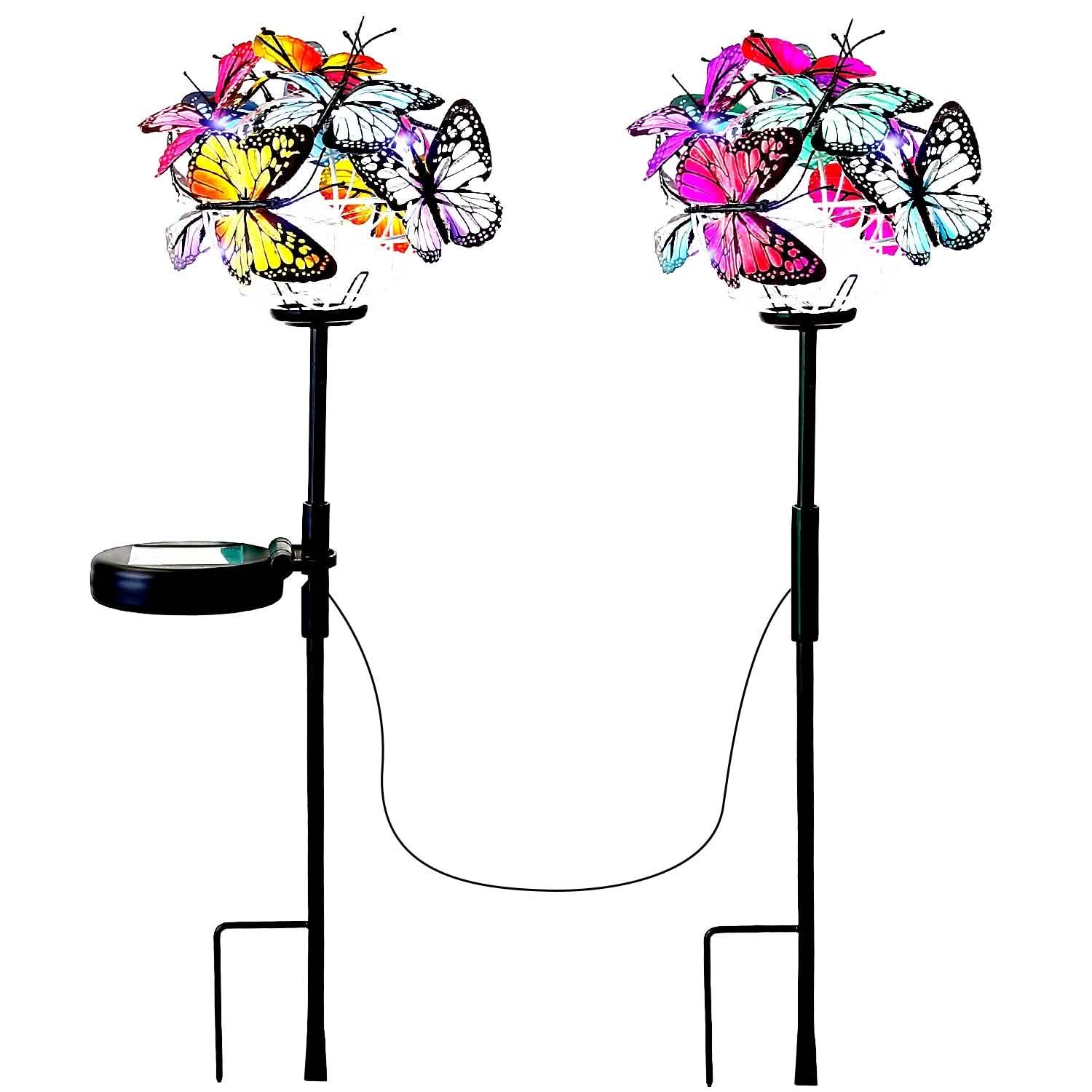 2-in-1 Outdoor Butterfly Solar Light Yard Stake DailySale