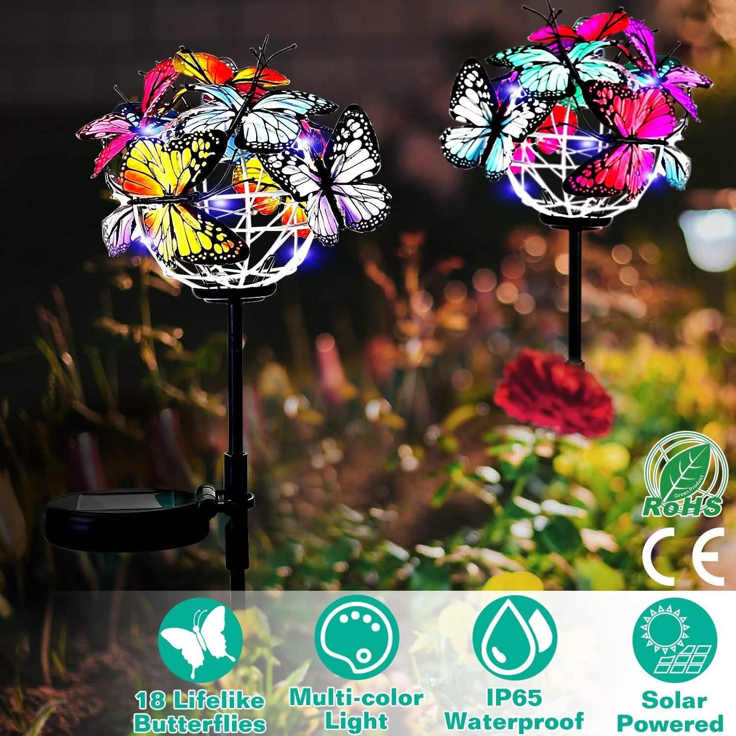2-in-1 Outdoor Butterfly Solar Light Yard Stake DailySale