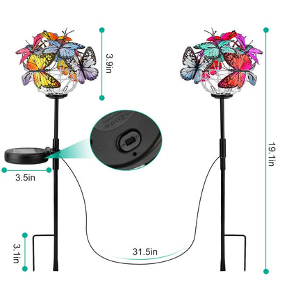 2-in-1 Outdoor Butterfly Solar Light Yard Stake DailySale