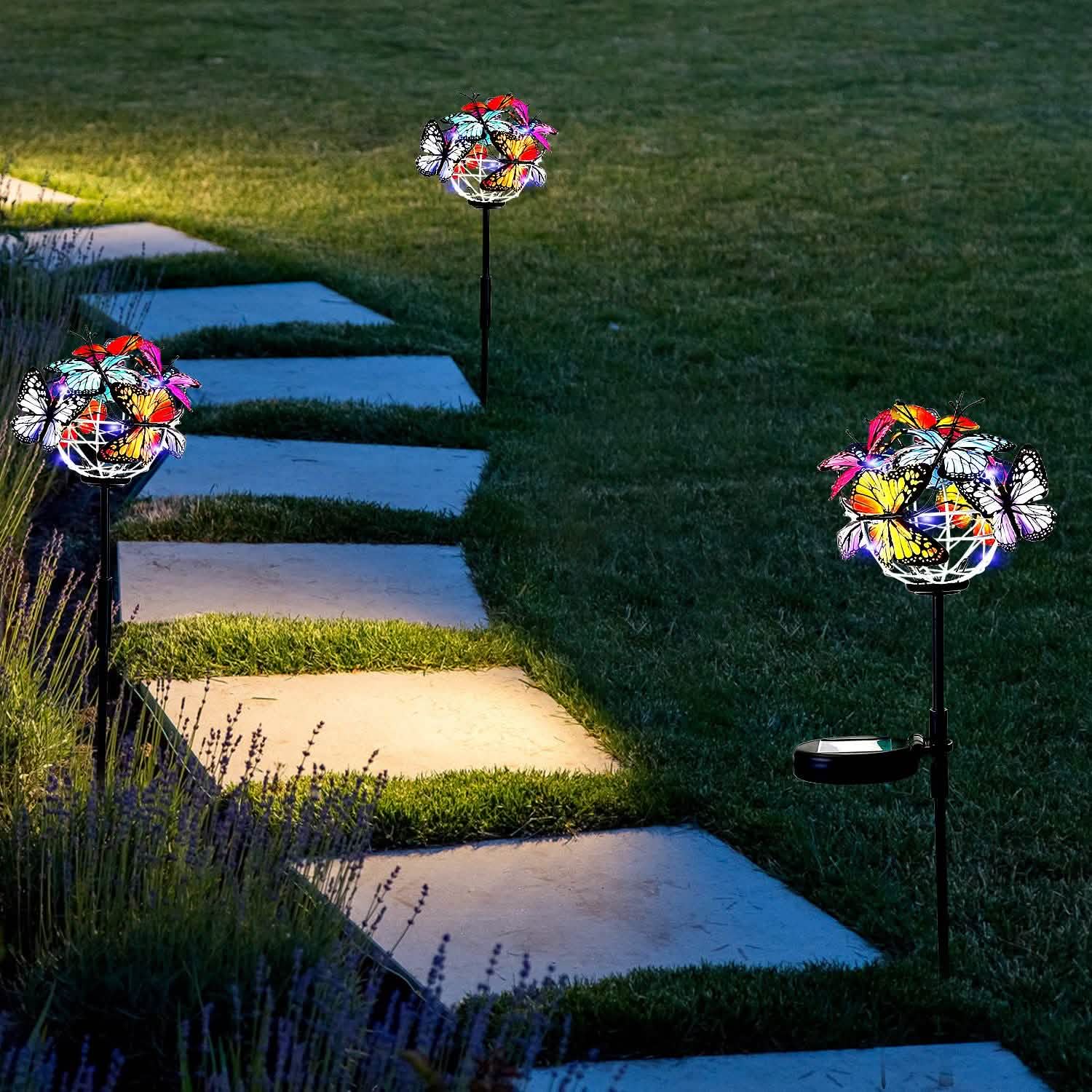 2-in-1 Outdoor Butterfly Solar Light Yard Stake DailySale
