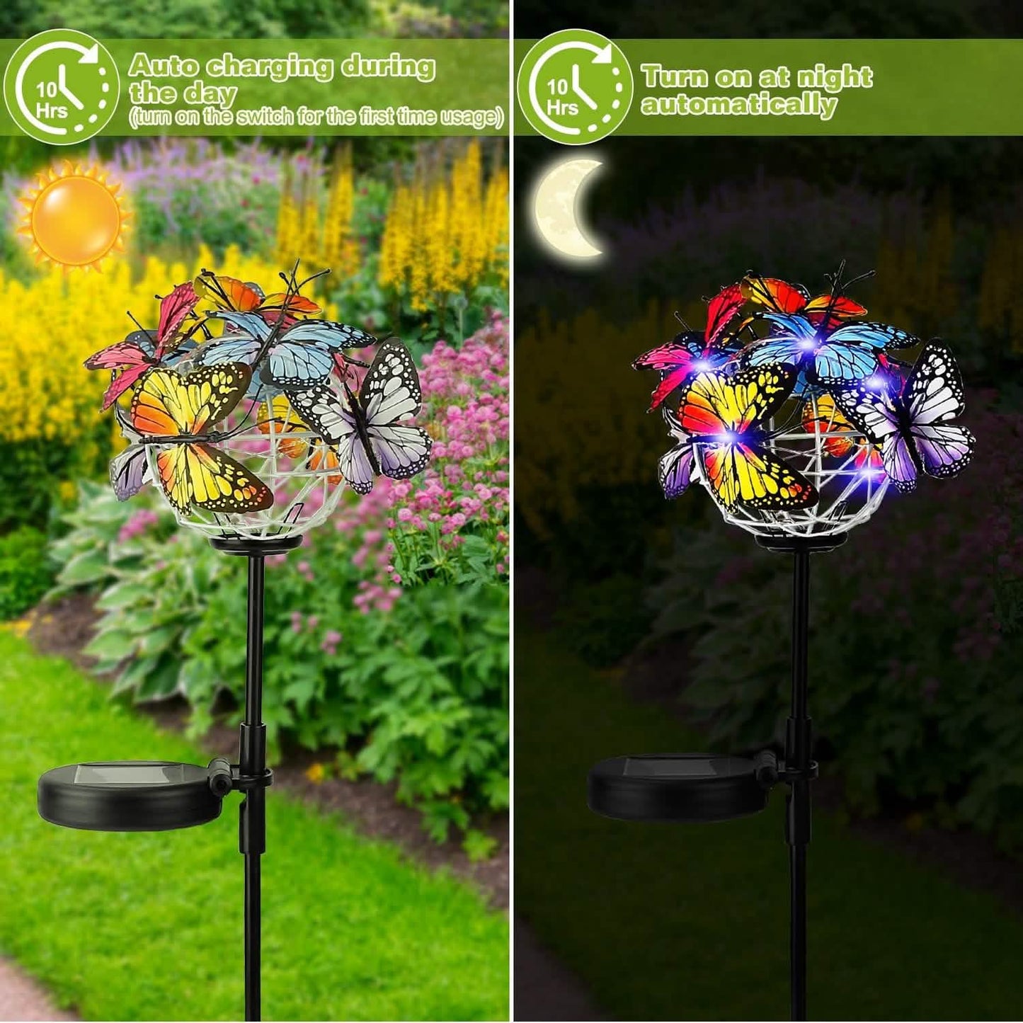 2-in-1 Outdoor Butterfly Solar Light Yard Stake DailySale