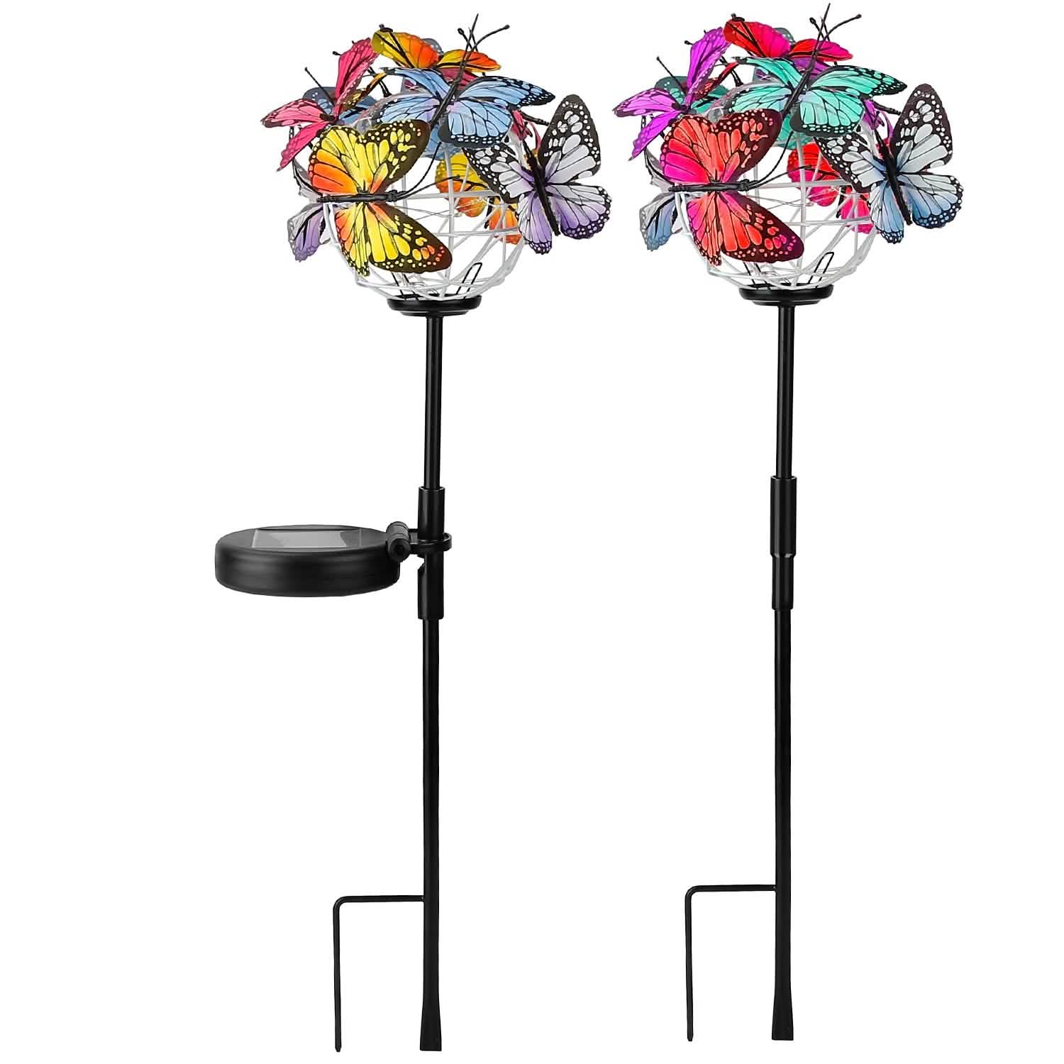 2-in-1 Outdoor Butterfly Solar Light Yard Stake DailySale