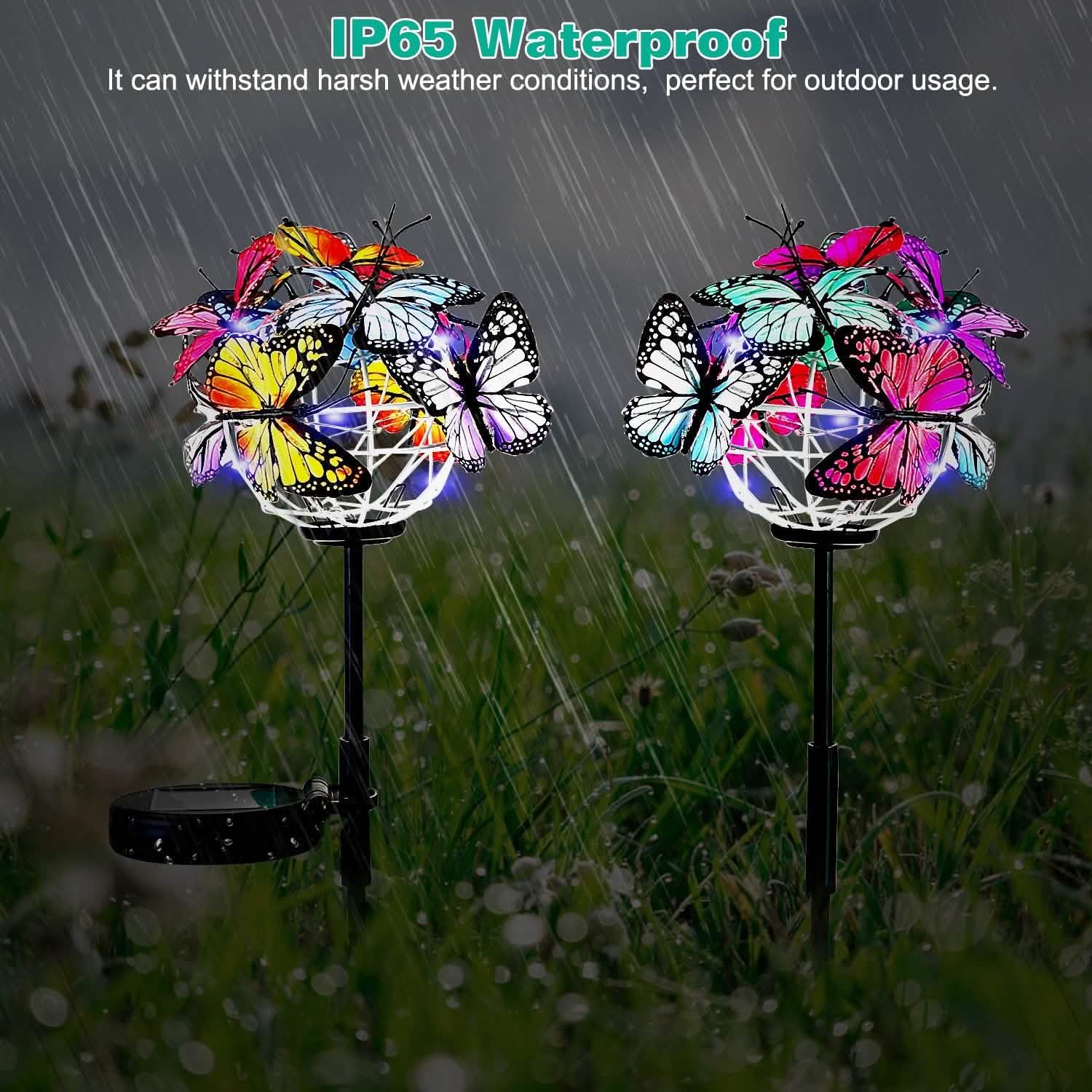 2-in-1 Outdoor Butterfly Solar Light Yard Stake DailySale