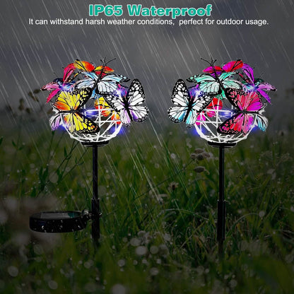 2-in-1 Outdoor Butterfly Solar Light Yard Stake DailySale