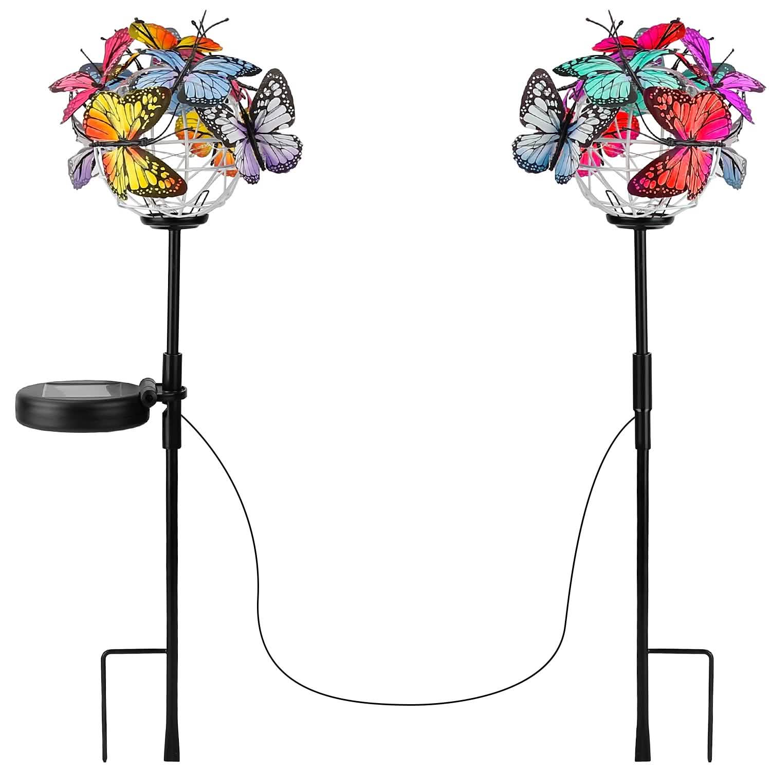 2-in-1 Outdoor Butterfly Solar Light Yard Stake DailySale