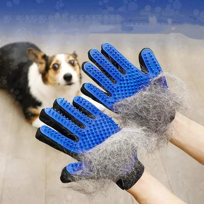 2-in-1 Pet Grooming Gloves Brushes For Dogs And Cat DailySale