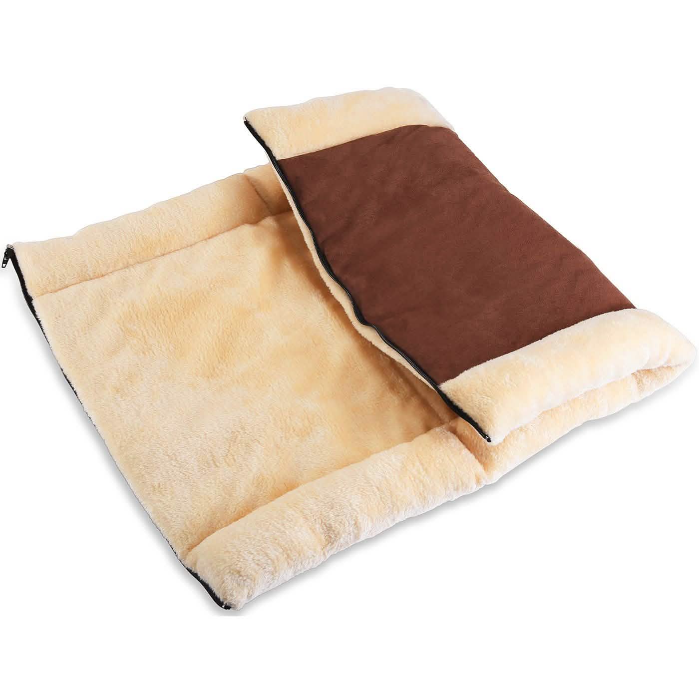 2-in-1 Pet Tunnel Fleece Bed for Cats & Dogs DailySale
