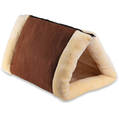 2-in-1 Pet Tunnel Fleece Bed for Cats & Dogs DailySale