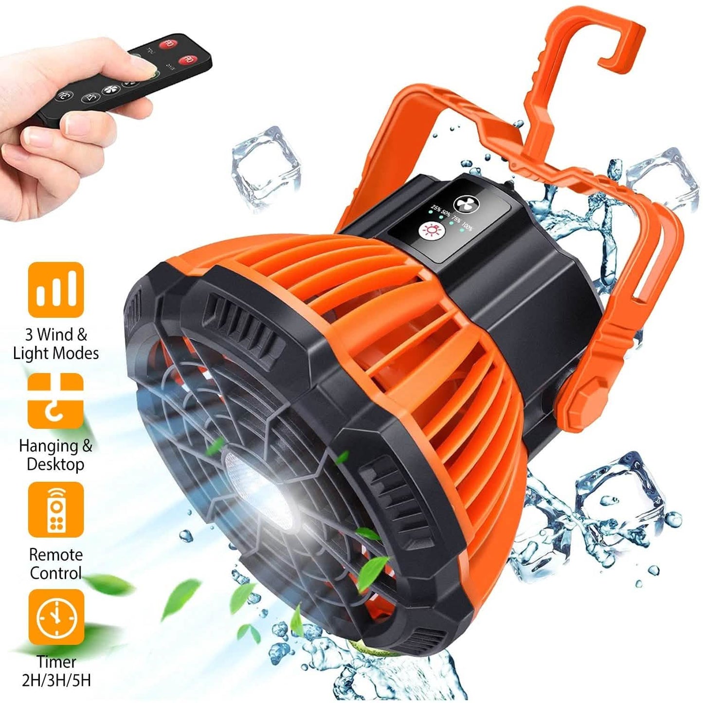 2-in-1 Portable Camping Lantern Electric Fan DailySale