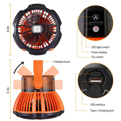 2-in-1 Portable Camping Lantern Electric Fan DailySale