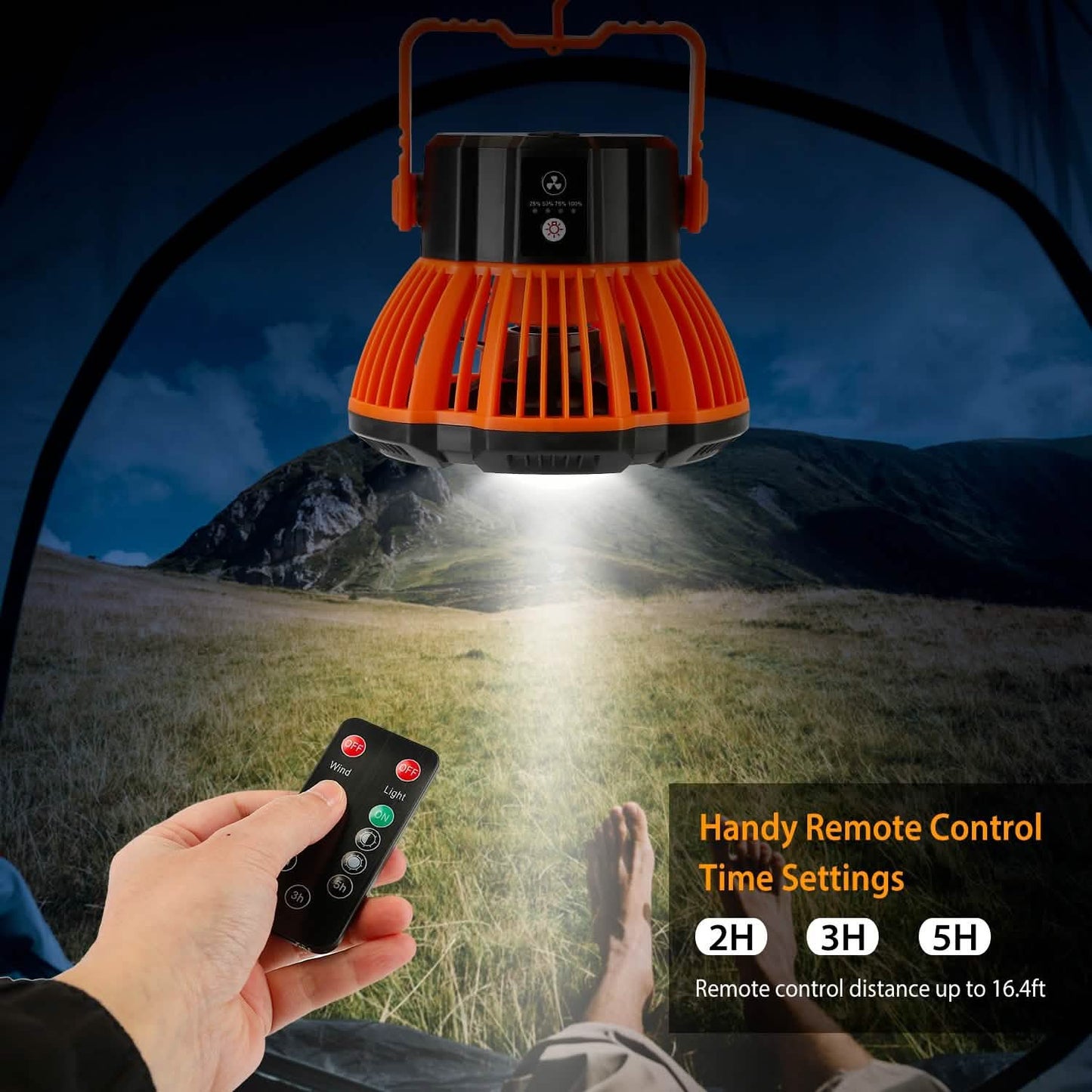2-in-1 Portable Camping Lantern Electric Fan DailySale