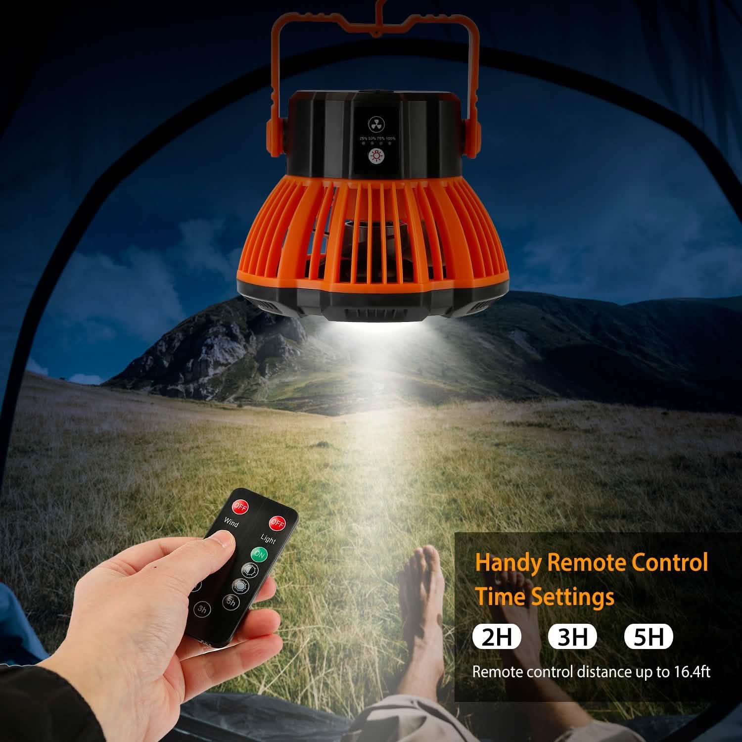 2-in-1 Portable Camping Lantern Electric Fan DailySale