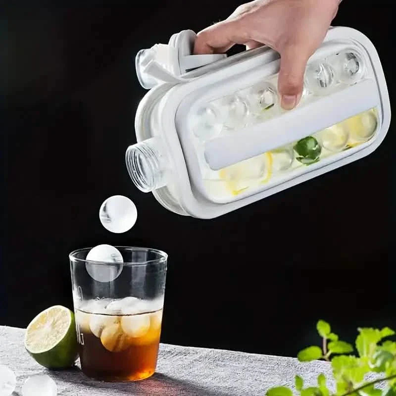 2-in-1 Portable Ice Ball Maker Kettle With 17 Grids Flat Body Lid Cooling Ice Pop/Cube Molds DailySale