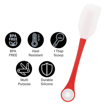 2-in-1 Silicone One Tablespoon Cookie Scoop and Spatula to Stir, Fold, Scrape DailySale