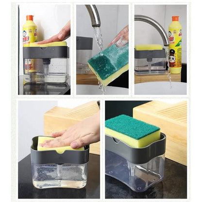 2-in-1 Soap Dispenser Pump with Sponge Holder DailySale