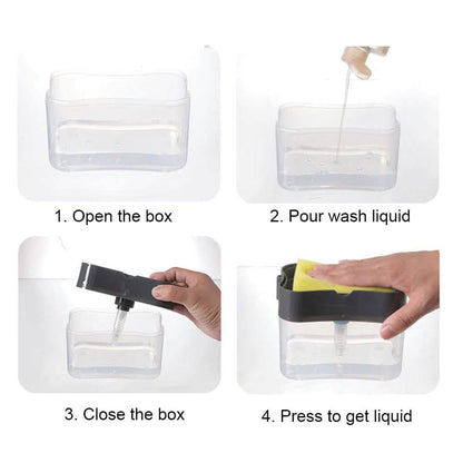 2-in-1 Soap Dispenser Pump with Sponge Holder DailySale