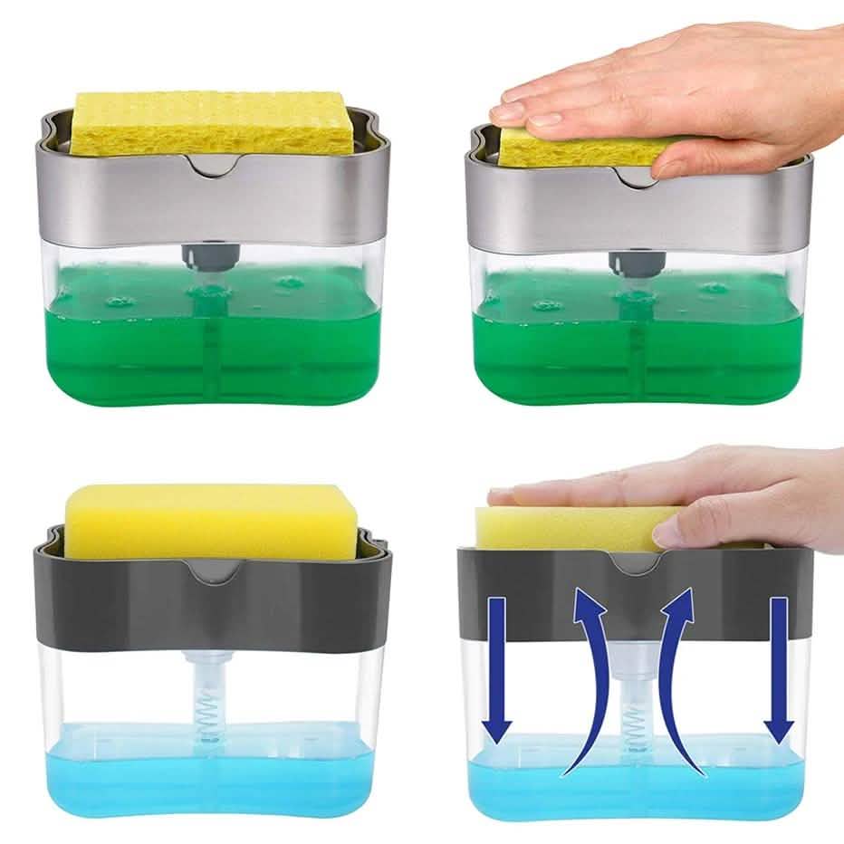 2-in-1 Soap Dispenser Pump with Sponge Holder DailySale