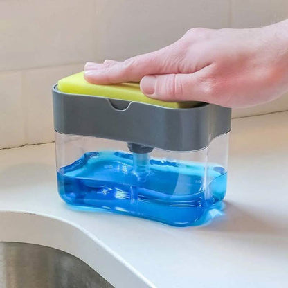 2-in-1 Soap Dispenser Pump with Sponge Holder DailySale