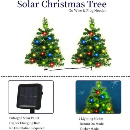 2-in-1 Solar Christmas Tree Lawn Light DailySale