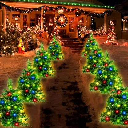 2-in-1 Solar Christmas Tree Lawn Light DailySale
