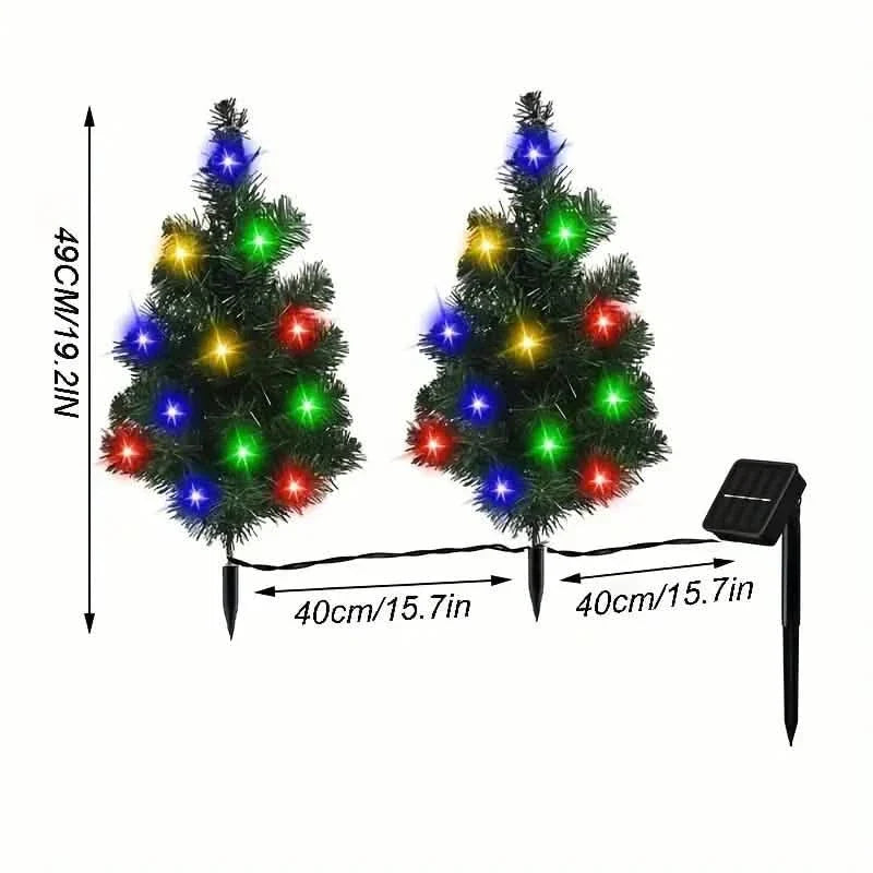 2-in-1 Solar Christmas Tree Lawn Light DailySale