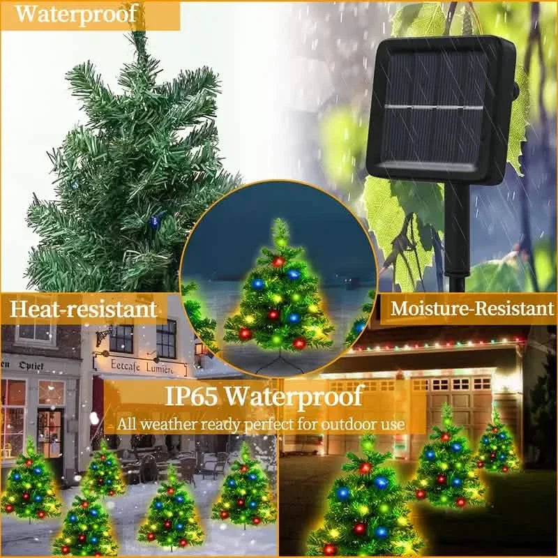 2-in-1 Solar Christmas Tree Lawn Light DailySale