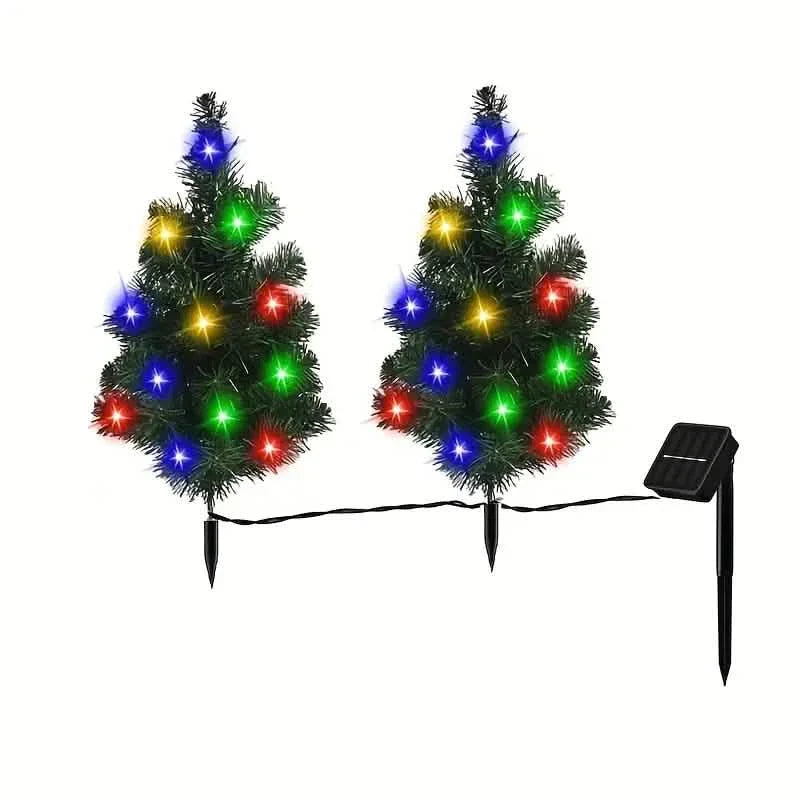 2-in-1 Solar Christmas Tree Lawn Light DailySale
