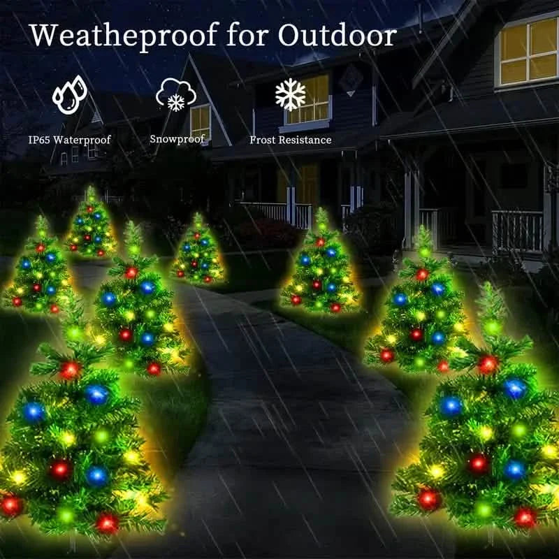 2-in-1 Solar Christmas Tree Lawn Light DailySale