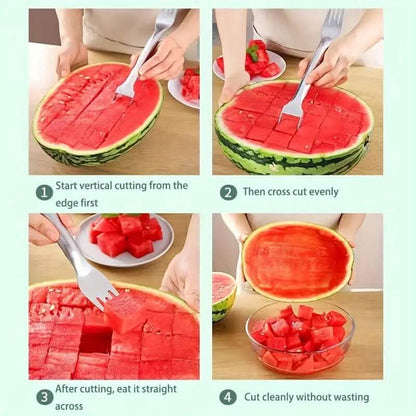 2-in-1 Stainless Steel Watermelon Slicer and Corer DailySale