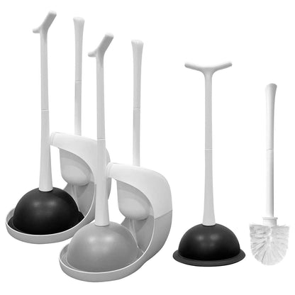 2-in-1 Toilet Plunger and Brush Combo Set with Ventilated Holder DailySale