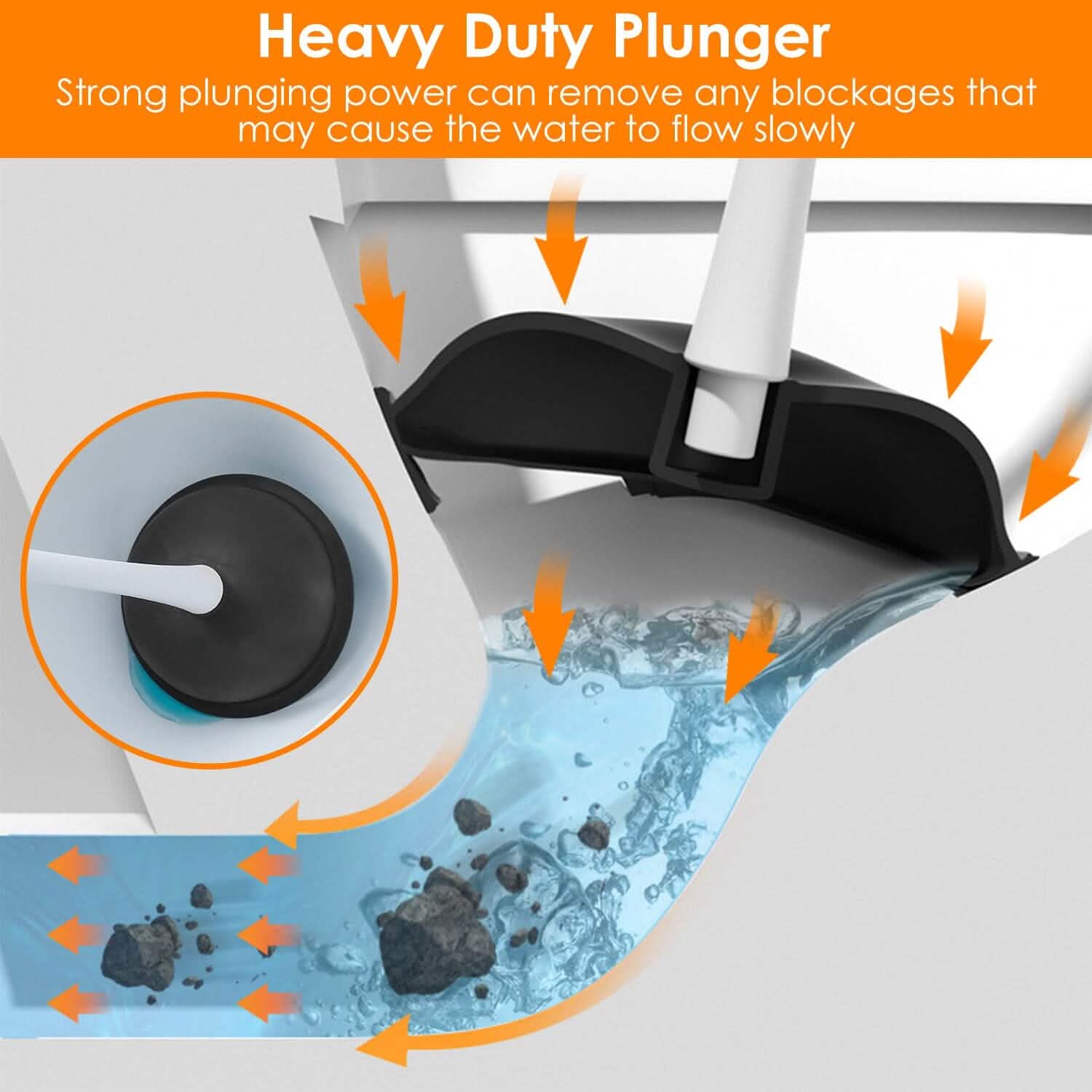 2-in-1 Toilet Plunger and Brush Combo Set with Ventilated Holder DailySale