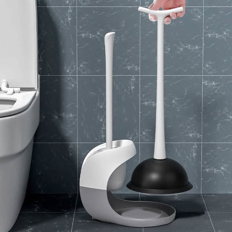2-in-1 Toilet Plunger and Brush Combo Set with Ventilated Holder DailySale