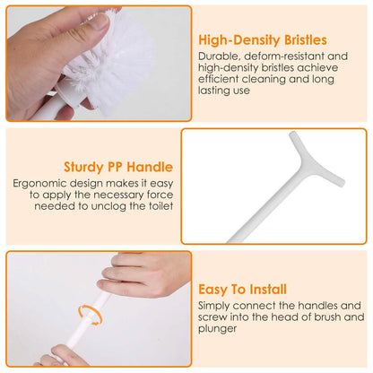 2-in-1 Toilet Plunger and Brush Combo Set with Ventilated Holder DailySale