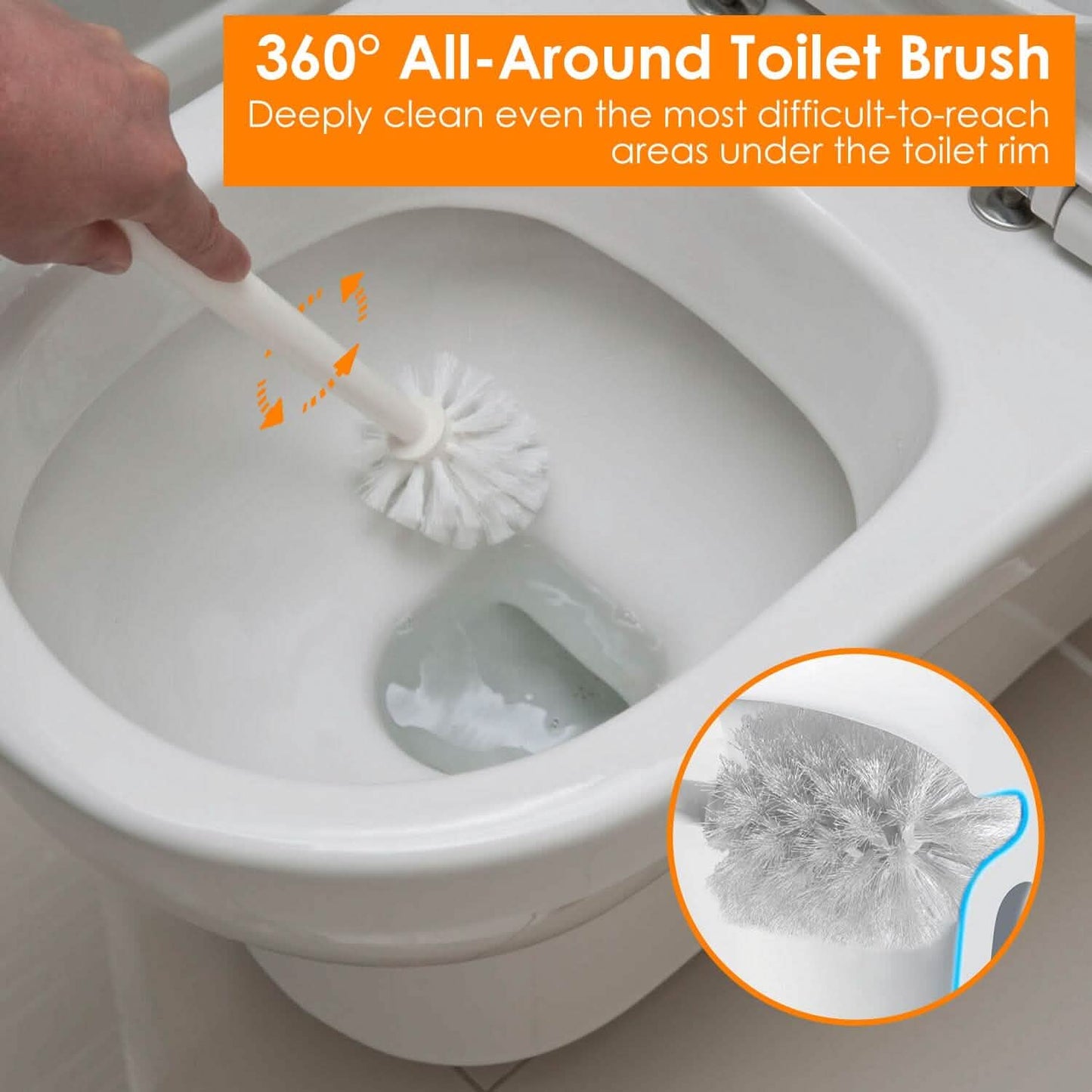 2-in-1 Toilet Plunger and Brush Combo Set with Ventilated Holder DailySale
