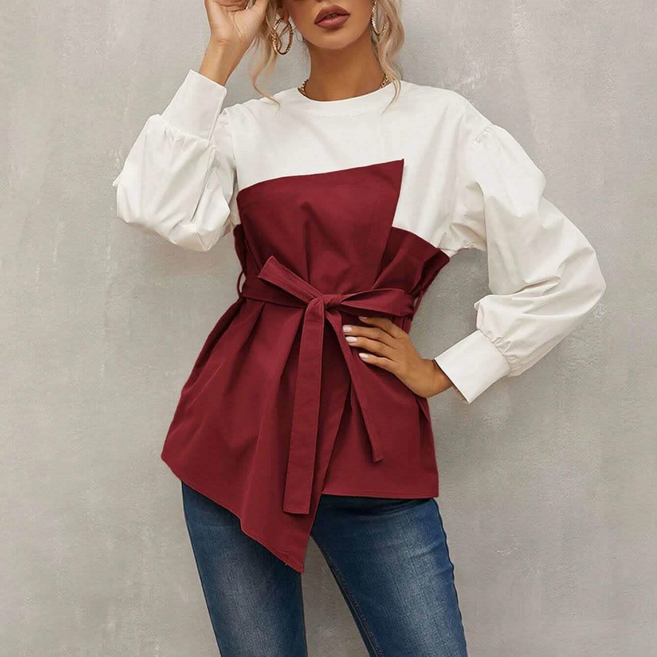 2-in-1 Top Keyhole Back Belted DailySale