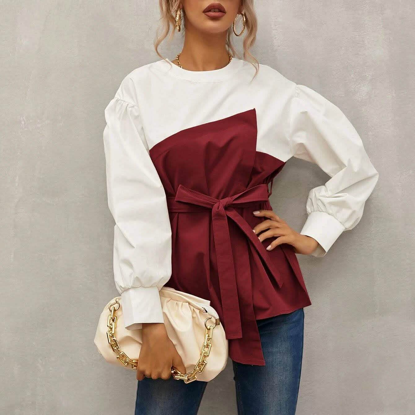 2-in-1 Top Keyhole Back Belted DailySale