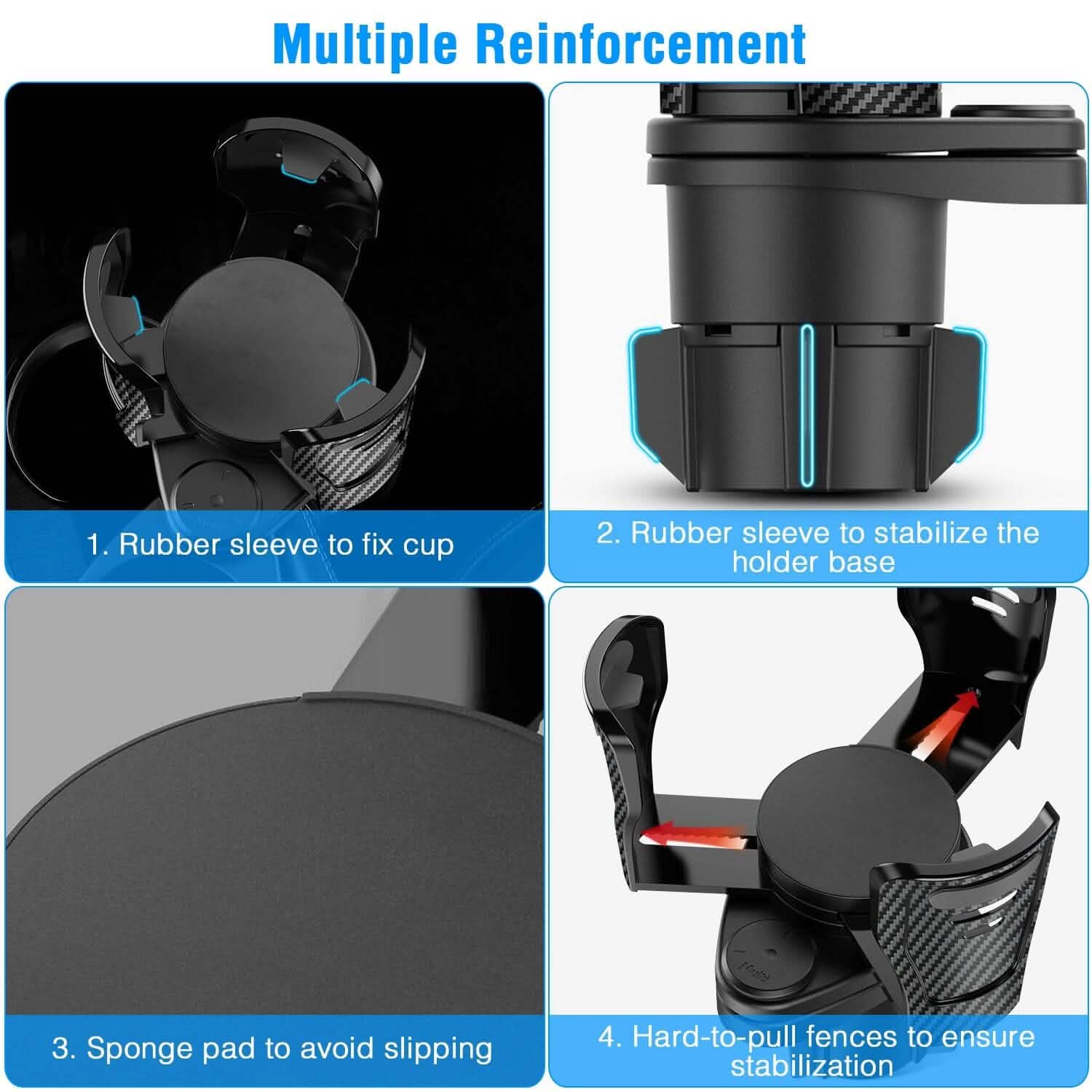 2-in-1 Universal Car Cup Mount Holder with Adjustable Base DailySale