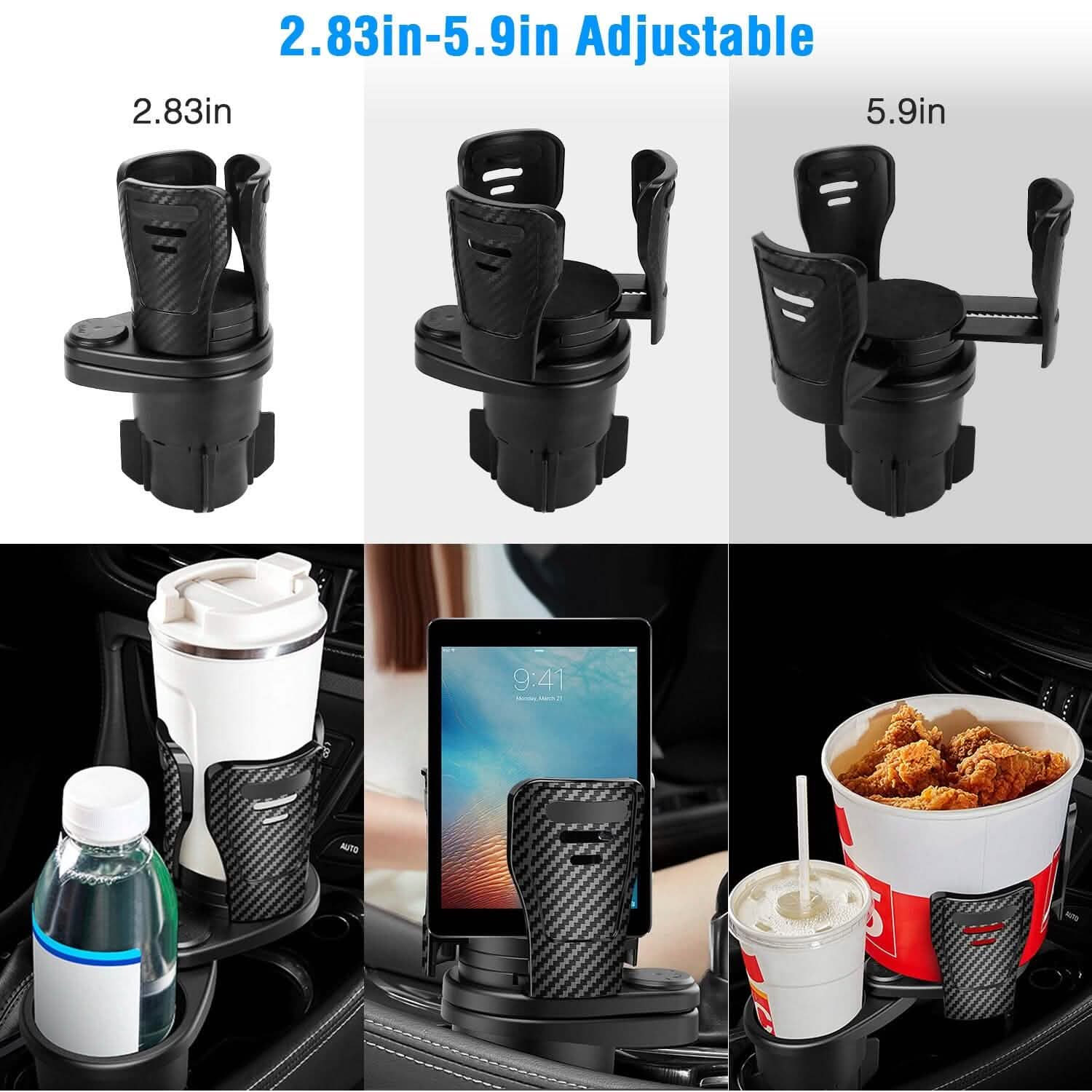 2-in-1 Universal Car Cup Mount Holder with Adjustable Base DailySale
